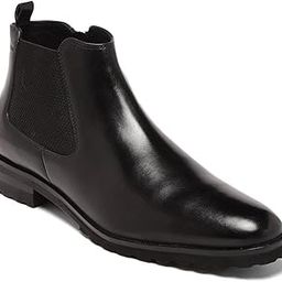 Mens Chelsea Boot, Slip On Entry, Black, Top Grain Leather, Casual Lounging Boot, EVA Sole, Stacked Heel-picture-22