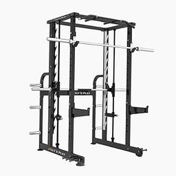 Let's Play Commercial Power Squat Rack with Smith Machine , Weight Training Rack, for Home & Gym Work Out | Full Body Strength Training-image-45