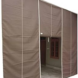 Bamboo Curtains Rope Mechanism Roll Up Down Bamboo Shade for Sunlight Dust Protection Window Chick | Brown | Natural Chick | Size:- (3 x 10)-image-74