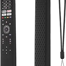 Oboe Silicone TV Remote Cover Case Compatible with Sony Smart Tv Voice Remote RMF-TX520P /A80J/X80J/X85J/X90J/X95J Remote Cover with Lanyard (Black) [REMOTE NOT INCLUDED]-32