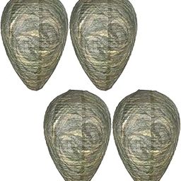 MERISHOPP™ 4Pcs Paper Bee Nest Decoy Hanging Mini Size for Outdoor Yellow Jackets Home Green-image-19