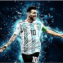 Techgifti Lionel Messi Football Wall Poster for Kids Room, Bedroom, Living Room, Gym, Sports Clube (Multicolor, Size - 45 Cm X 60 Cm)-image-43