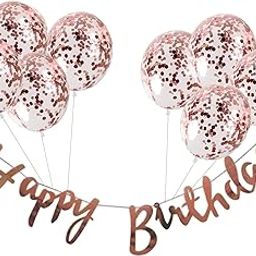 AMFIN® Rose Gold Decoration for Birthday/Confetti Balloon/Rosegold Confetti Birthday Balloons/Suprise Birthday Photoshot Decoration-image-49