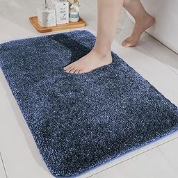 Newman Bath Mat 2500 GSM Super Soft Microfiber Anti Skid Slip Water Absorbent Bathroom Mats for Bedroom, Home, Door (40X60 CM, Blue)-20