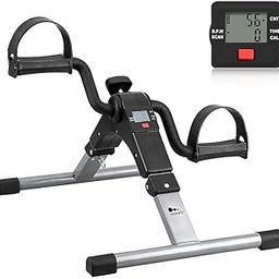 Virangna Enterprise Folding Pedal Exerciser Mini Exercise Bike Portable Foot Peddler Desk Bike Arm and Leg Peddler Machine with LCD Monitor ( Black/Silver, 50 x 38 x 31 CM )-picture-26