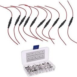 HEAVENGLOW Trade Great Performance 10 5x20mm AGC 22 AWG Holder Inline Glass Fast Blow Fuse-picture-15