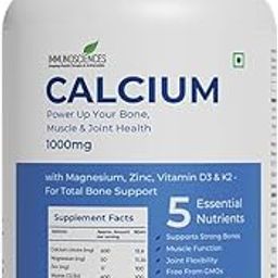 Immunosciences Calcium + Vitamin D3 + Magnesium & Zinc Tablets – 600 mg Calcium Citrate – 60 Veg Tablets – Supports Bone, Joint & Muscle Health, Immunity & Absorption-image-93