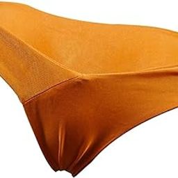 Womens Low-Rise Thong T-Back Pearls Bottom G-String Underwear Dark Orange M-image-24