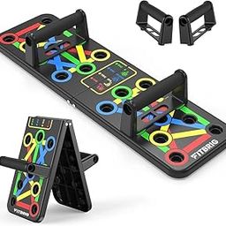 FITBRIG Push Up Board System with Colour-Coded Workout Guide, Foldable Exercise Stand, Home Gym Fitness Equipment-image-49