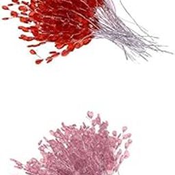 ATORSE 100 pc Artificial Flower Bouquet with Crystal Acrylic Bead Drop 15cm |Home & Garden|Home D?©cor|Floral D?©cor-image-30