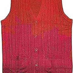 D'Avila 100% Acrylic and Tall Sleeveless Big Cable Knit Cardigan Vests-image-1