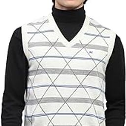 Mens Self Design V Neck Sleeveless Sweater (1243356SL)-image-63