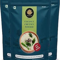 Cinch Eats (Since 1996) 100% Natural, 300g Instant Coconut Chutney Powder, Just Add Water (Instant Mix) | No Artificial Colors/Flavours | No Palm Oil | Tasty Ready To Eat Nariyal Ki Chutney (3 x 100g)-image-8
