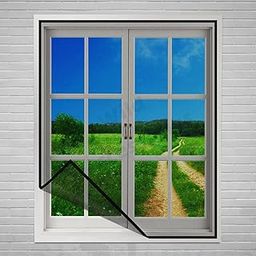 Wild Accessories Window Mosquito Net (Size-50x70 cms/20x28 Inches/1.64x2.30 Feet, Color-Black) 120 GSM Fiberglass Insect Net Pre-Stitched to Net - Ready to use Net-image-39
