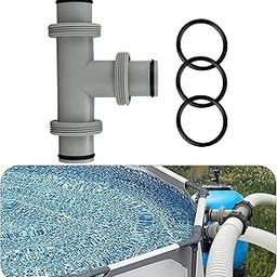 T Joint Pool Hose Connector 1.5" to 1.5",Filter Pump Hose Connector,Pool Hose Adapter for Intex Pool Parts and Accessories (1.5" to 1.5"-3 Heads)-16