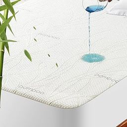 Bamboo Twin XL Waterproof Mattress Protector - Blancmax Machine Washable Breathable Mattress Protector with Deep Stretchable Pockets, Hypoallergenic & Odor Resistant Mattress Cover Soft & Noiseless-36