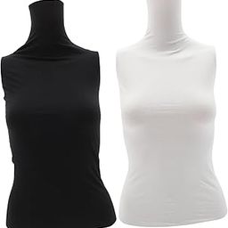 TOPPERFUN 2pcs Black Mannequin Torso Cover Washable Female Mannequin Body Overlay Prop for Tailoring Model Display-image-28