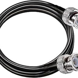 NBR BNC Male to BNC Male Coaxial Jumper Extension RF Antenna Cable RG58 for Security Camera, Audio & Video.Wifi- 3 Mtr.-image-48