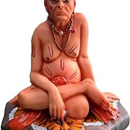 Swami Samarth Maharaj Idol, Spiritual Decorative Statue, 12.7 cm, Home & Office Decor-image-51