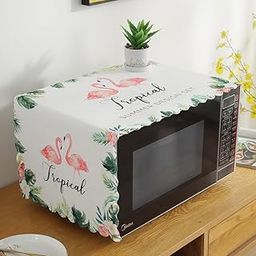 AIMERS Dustproof Microwave Oven Cover Decorative Functional Top Cover for Oven Protection with Modern Flamingo Design Cover for Home Kitchen Decor Items- 100x35cm-picture-17
