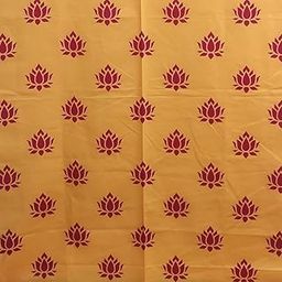 ZestEnter Lotus Backdrop Curtain for Decoration Backdrop Cloth for Pooja Decoration ? 152 * 244 cm Yellow-picture-28