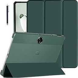 Robustrion Cover for OnePlus Pad Go Cover Case, Trifold Flip Case Cover for OnePlus Pad GO 11.35 inch with Translucent Back [Support Auto Sleep Wake] - Dark Green-13
