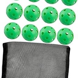 VELURA 12Pcs Outdoor Pickleballs 26 Holes Portable with Storage Bag for Competition Green|1x Bicycle Wall Mount Rack|Balls| Tennis & Racquet Sports-picture-17