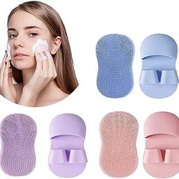 3pcs Silicone Face Scrubber, Pore Cleaning Brush for Deep Cleansing, Face Scrubber Brush for Men and Women, Travel-Friendly Mini Finger Brushs Set of (Purple, Blue, Pink)-image-22