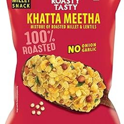 Roasty Tasty Khatta Meetha Roasted Millet Snack 200gm | Oil-Free, | No Onion, No Garlic | Healthy Snacks for Diet | Roasted Khatta Meetha Mixture | Millet Healthy Mix | Palm Oil Free Snacks-image-10