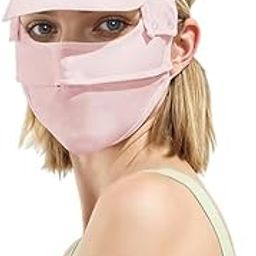 Modiq Full Face Mask for Women Sun Protection, Face Cover Face Mask for Bikers with Detachable Brim, UPF 50+ Summer Cooling Outdoor Mask for Running, Hiking Pink-image-21