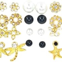 Artificial Stylish & Pretty Star/Butterfly/Stone American Stud Earring Set Of 12 Pair Suitable For All Occasion/Office Use Earring/Daily Used Girls Tops-5