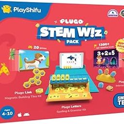 Shifu Plugo 3 in 1 Pack AR-Powered Math Toy on Math, Problem Solving and Linguistics for Kids - STEM Kit with 15 Interactive Games and 750+ Fun Learning Levels (4-10 Years)-0
