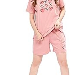 Women Printed Night Suit Set of Top & Shorts 8310-picture-9