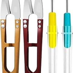 RIANZ Pack of 4 Sewing Tool Kit, Stitching Thread Unpicker, Seam Rippers for Sewing (2 Seam Ripper & 2 Thread Scissor)-23