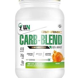 World Nutrition Dynamic Carb-Blend Powder | 2.5kg Carbohydrate Supplement for Energy & Recovery | 75g Carbs per Serving | Orange Flavor | Ideal for Pre, Intra & Post-Workout Fueling - 1Kg-1