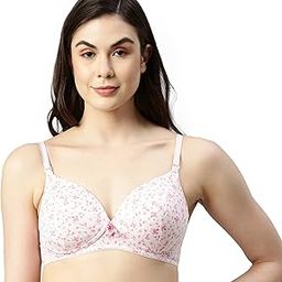 Women's Polyester Wire Free Seamless T-Shirt Padded Non Wired Bra-40
