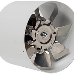 LOOM TREE® 2xMetal Inline Duct Fan Booster Exhaust Blower Air Cooling Vent 220V White-image-2