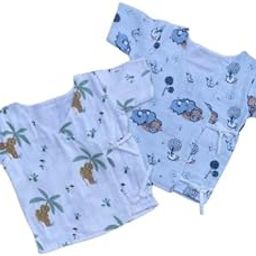 BHAAKUR Angrakha Muslin Jhablas | for Toddlers and Infants | Soft and Breathable | Sleeveless Relaxed fit | Double Layered-picture-15