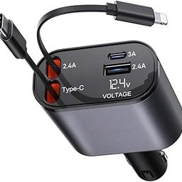 4-in-1 Retractable Car Charger – 120W Super Fast Charging Accessory, Compatible with iPhone & Type-C Devices | Compact, Tangle-Free Design for On-The-Go Power-21