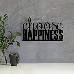 300Sparkles Choose Happiness Wooden Wall Hanging Cutout Frame Home Room Office Black 12 x 8 Inch-image-21