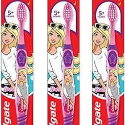 Colgate Kids Barbie Toothbrush for 5+ years, Pack of 3, Extra Soft Bristles with Tongue Cleaner-image-10