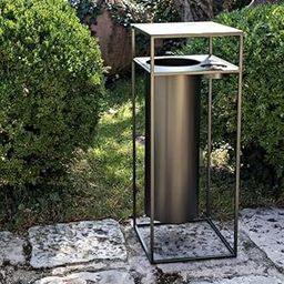 INDIAN DECOR 61105 PAPER BIN WITH ASHTRAY/DUST BIN/SMOKING ZONE BINS FOR RESTAURANTS AND OFFICES-image-28