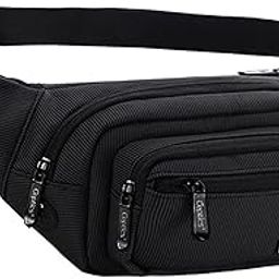 Ceptics Waist Bags for Men, Fanny Pack with Waterproof Pocket & RFID Safe, Waist Pouch for Hiking Travel Camping Running Sports Outdoors, Belt with Money Belt with Adjustable Strap (Polyester,Black)-image-32