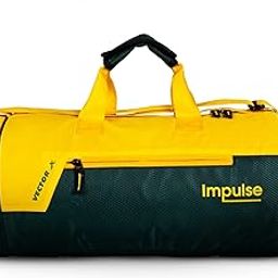 Gym Duffel 26L Sports Bag for Men and Women Polyester | Large Compartment | Front Utility Pocket | Mesh Side Pocket | Durable Base | Adjustable Shoulder Strap Travel Bag (Impulse, Yellow)-picture-12