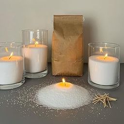 GENTIAN Powder Candle Making Kit, Customized & Refillable Beaded Wax Sand DIY Pearled Candle All Natural Reusable Candle Making Kit Self Extinguish Candle for Home Decor (Wax - 200gm, Wicks - 20)-image-65
