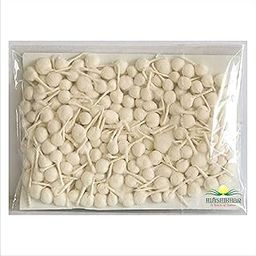 Himshikhar Pure Cotton Round Baati Long Wicks Kesar batti for Home Pooja Orange White Color-picture-11