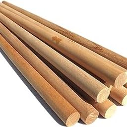 ecofynd 8 inches Wooden Dowel Rods, Pack of 5, Wood Dowels, Solid Hardwood Sticks for Crafting, Cotton, DIY & More, Sanded Smooth, Kiln Dried, Natural Wood, Unfinished-image-56