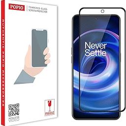 POPIO Tempered Glass Screen Protector Compatible for OnePlus 10R (Black) Edge to Edge Coverage with Easy Installation Kit-12
