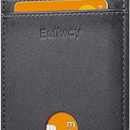 Genuine Leather Card Holder Wallet for Men Leather Original, Men and Women Slim RFID Wallet (Black)-picture-13