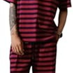 Co-ord Red Racer Oversized Set Majestic Classic Set Nightwear T-Shirt & Shorts Casual Wear | Night Outfits,-image-80